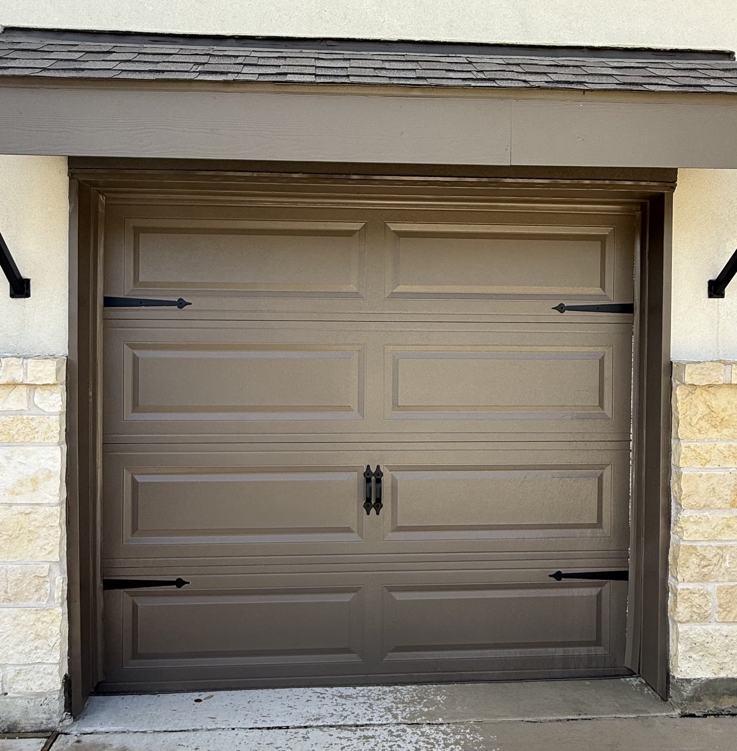 After: Garage Door Hardware — Metal Refurbishing