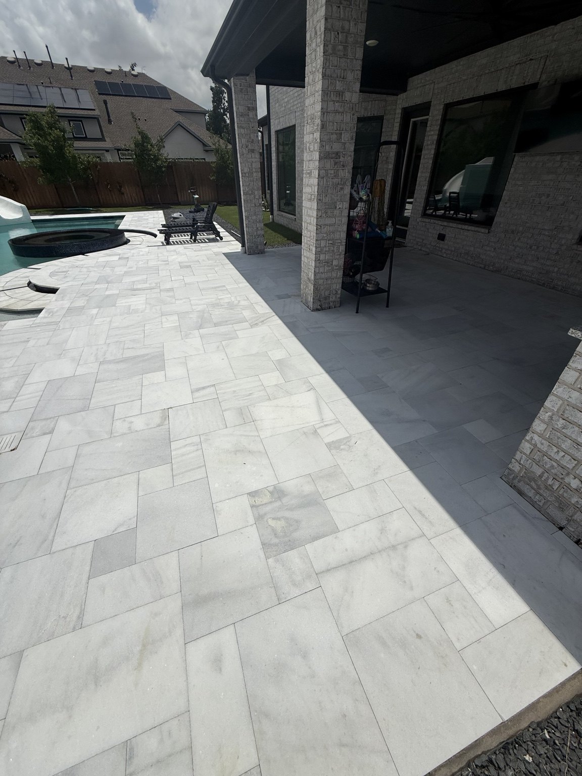 Pool tile after cleaning