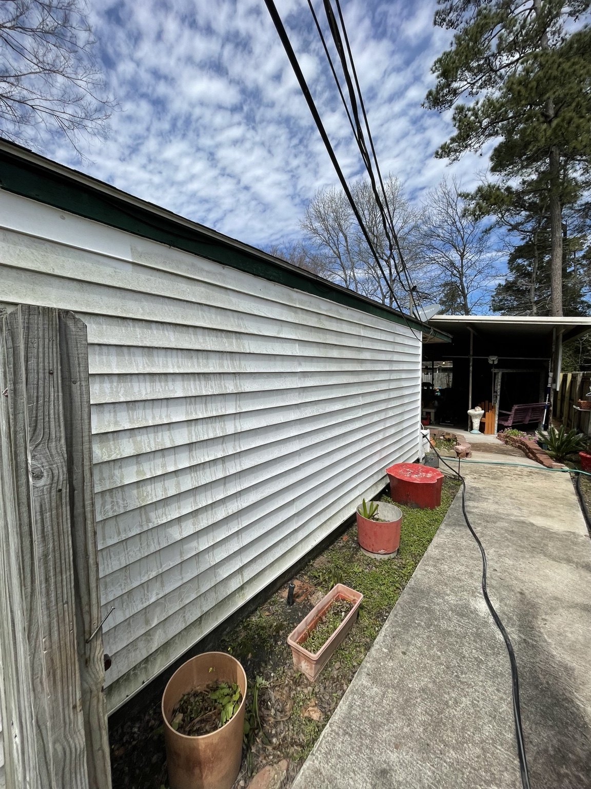 Before: Exterior Siding — Pressure Washing